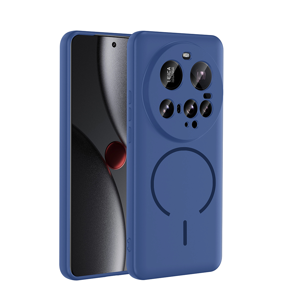 Xiaomi Uyumlu  15 Ultra Kılıf M-safe Şarj Özellikli Zore Meta Kapak-Lacivert