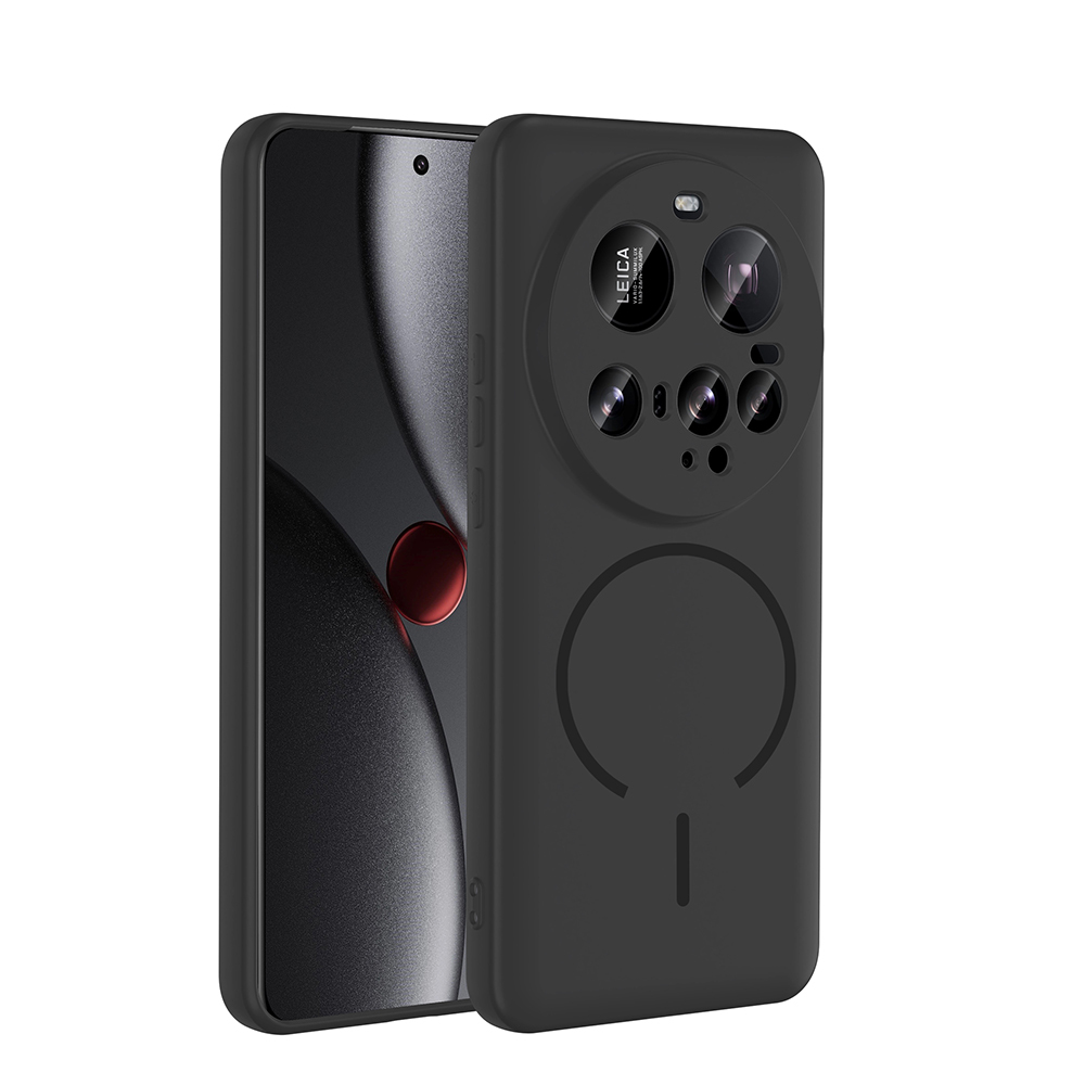 Xiaomi Uyumlu  15 Ultra Kılıf M-safe Şarj Özellikli Zore Meta Kapak-Siyah