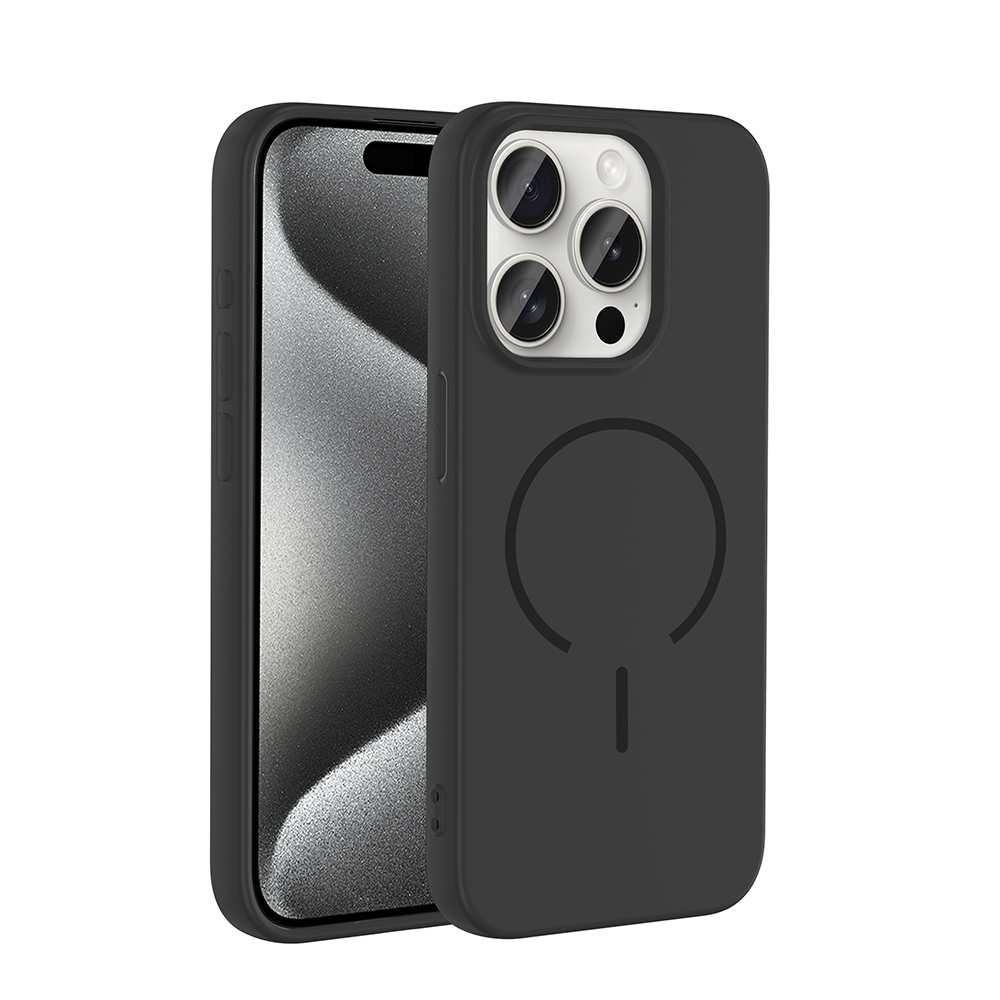iPhone Uyumlu 15 Pro Max Kılıf M-safe Şarj Özellikli Zore Meta Kapak