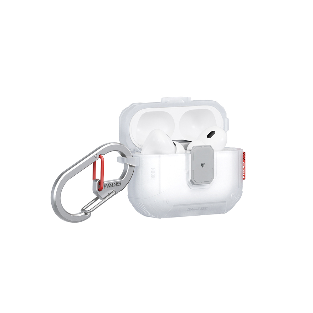 Airpods Uyumlu Pro 3 Kılıf Airbagli Yivli Köşe Kilit Tasarımlı 360 Derece Koruma Skinarma Mecha LE Kılıf