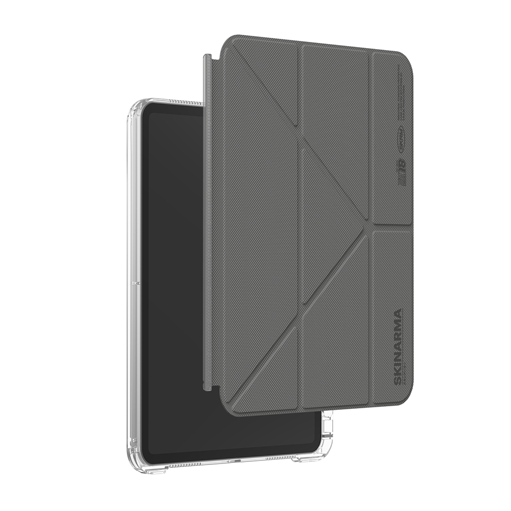 iPad Uyumlu 11.Nesil 2025 Kılıf Skinarma Kalemlikli Arkası Şeffaf Standlı Magnetik Zeta Kılıf