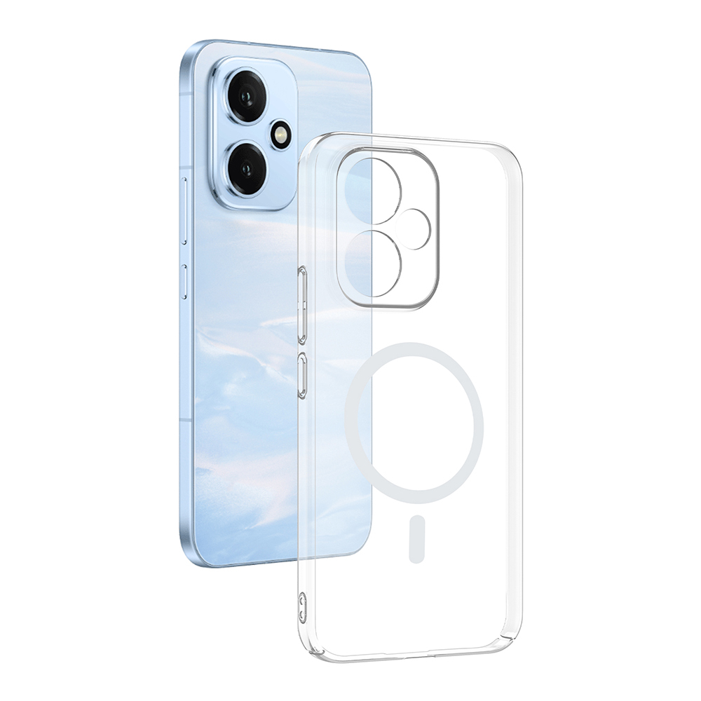 Honor 400 Kamera Korumalı M-Safe Şarj Özellikli Şeffaf Zore London Sert PC Kapak