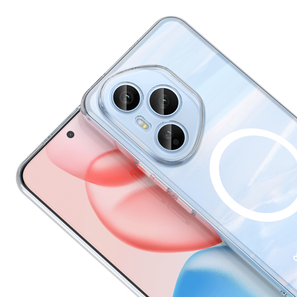 Honor 400 Pro Kamera Korumalı M-Safe Şarj Özellikli Şeffaf Zore London Sert PC Kapak