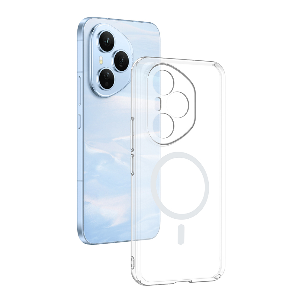 Honor 400 Pro Kamera Korumalı M-Safe Şarj Özellikli Şeffaf Zore London Sert PC Kapak