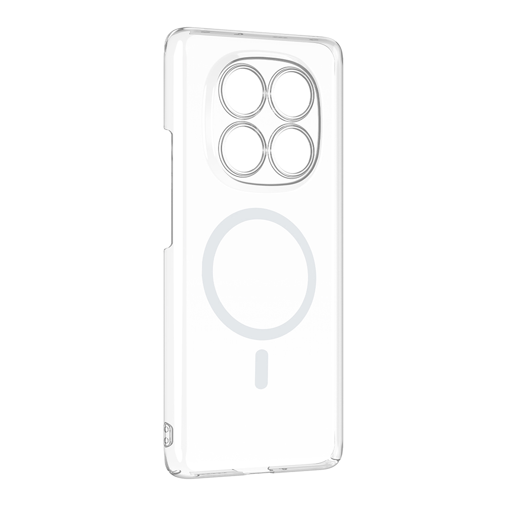 Xiaomi Uyumlu Redmi Note 14 Pro 4G Kamera Korumalı M-Safe Şarj Özellikli Şeffaf Zore London Sert PC Kapak