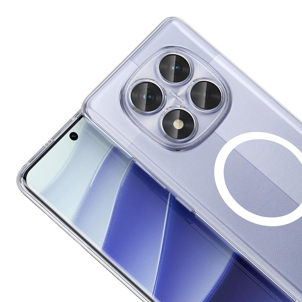 Xiaomi Uyumlu Redmi Note 14 Pro 4G Kamera Korumalı M-Safe Şarj Özellikli Şeffaf Zore London Sert PC Kapak