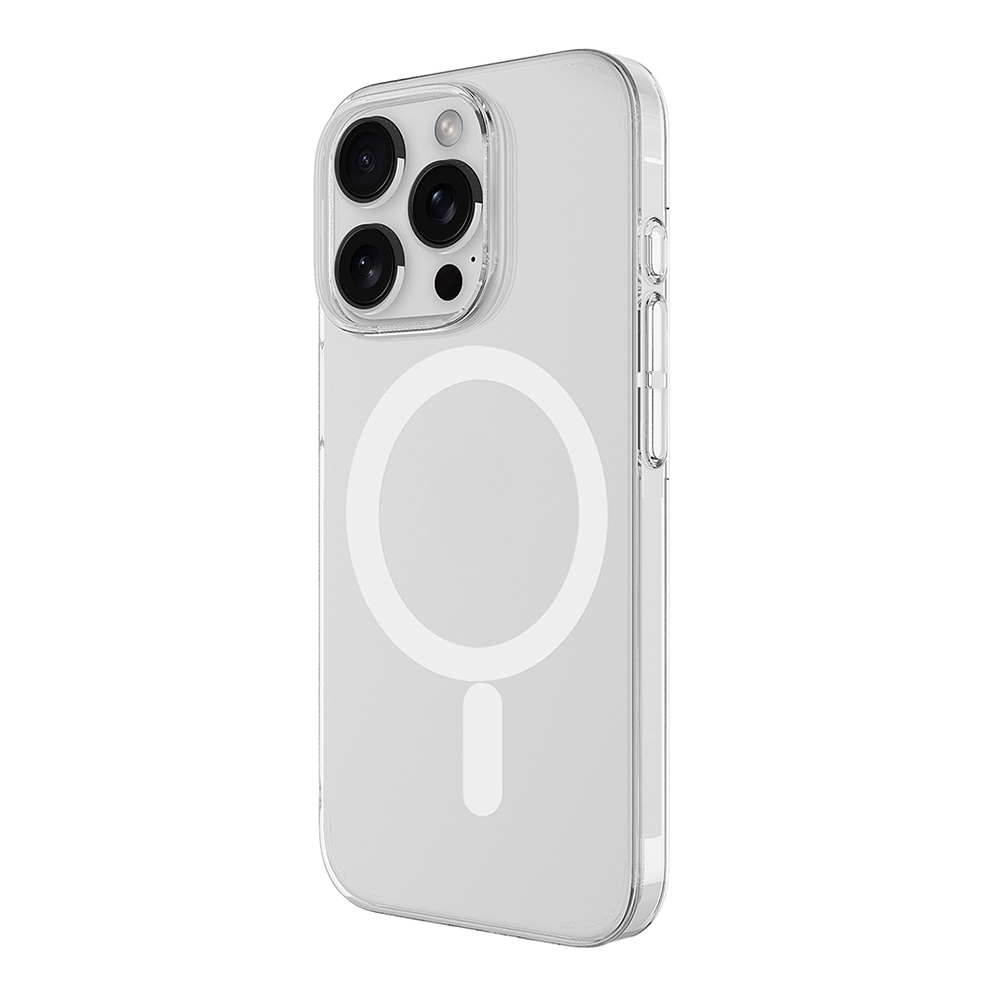 iPhone Uyumlu 16 Pro Max Kamera Korumalı M-Safe Şarj Özellikli Şeffaf Zore London Sert PC Kapak