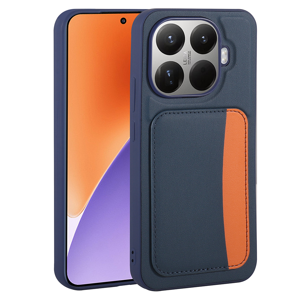 Xiaomi Uyumlu 15T Pro Kılıf Kartlıklı Zore X-Kart Silikon Kapak-Lacivert
