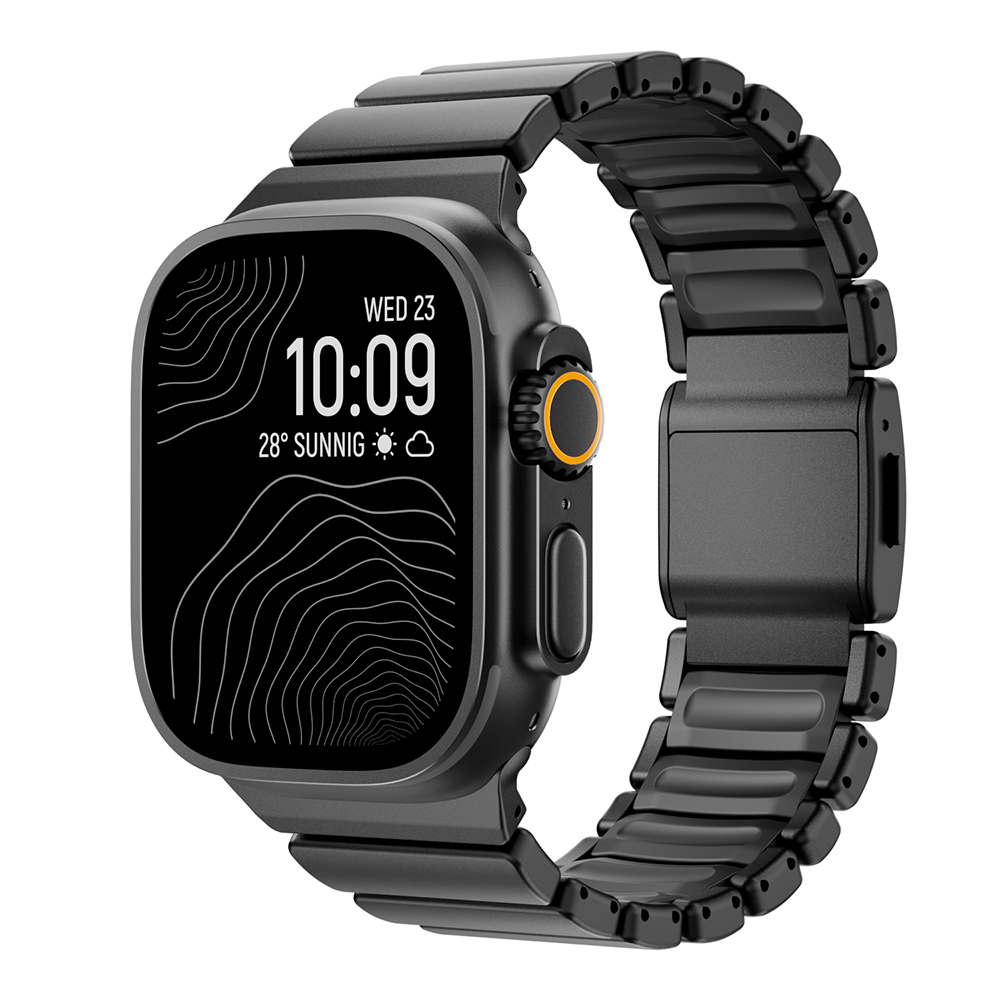 Watch 7 45mm Zore KRD-152 Titanyum Silikon Kordon-Siyah