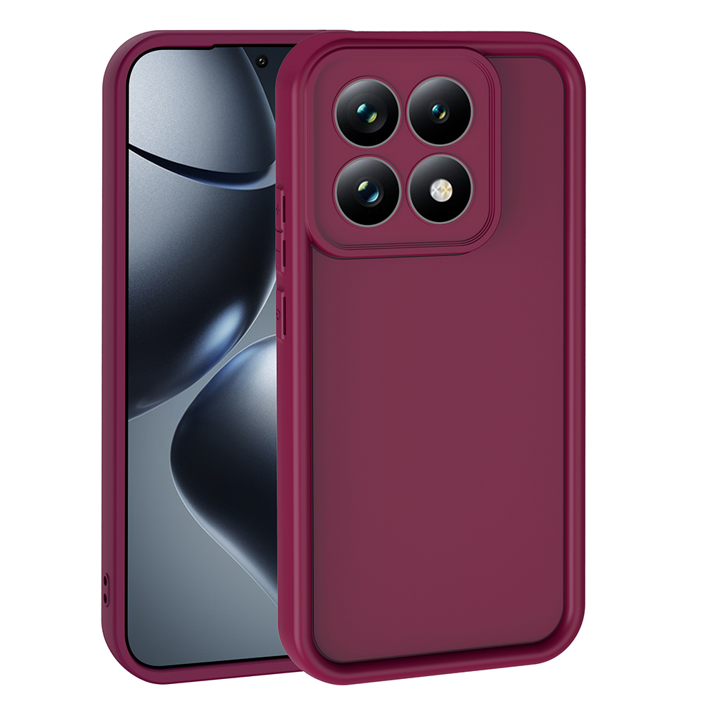 Xiaomi Uyumlu 15T Kılıf Kamera Korumalı Zore Ananas Kapak-Mürdüm