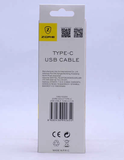 Zore Gold Type-C Usb Kablo Z-04