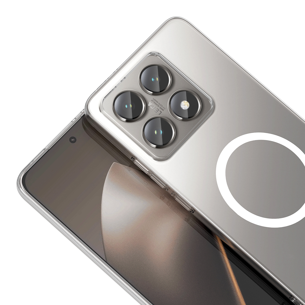 Xiaomi Uyumlu 14T Kamera Korumalı M-Safe Şarj Özellikli Şeffaf Zore London Sert PC Kapak