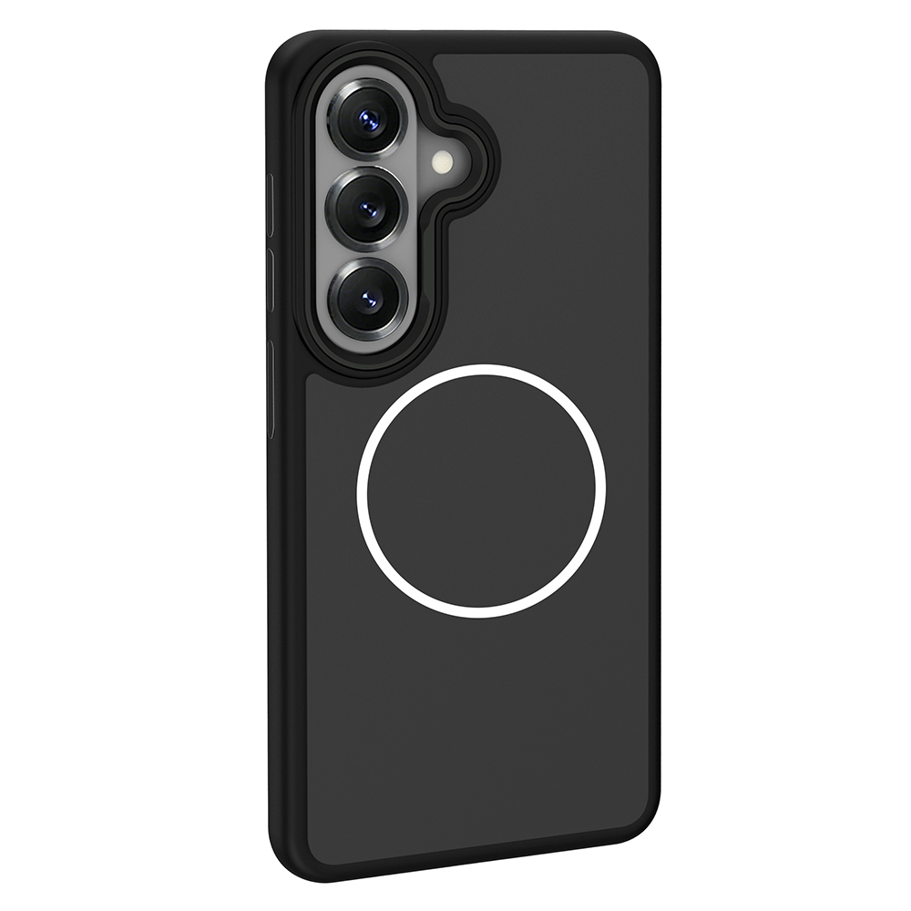 Galaxy Uyumlu S26 Kılıf M-Safe Şarj Özellikli Metal Kamera Çerçeveli Zore Sanremo Silikon Kapak