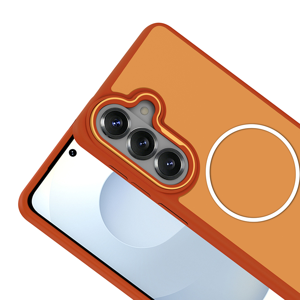 Galaxy Uyumlu S26 Plus Kılıf M-Safe Şarj Özellikli Metal Kamera Çerçeveli Zore Sanremo Silikon Kapak
