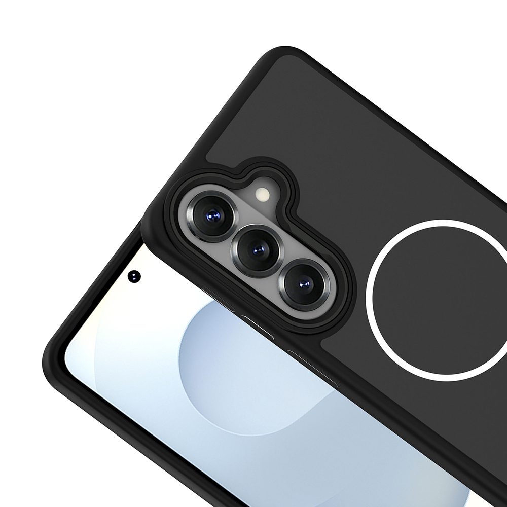Galaxy Uyumlu S26 Plus Kılıf M-Safe Şarj Özellikli Metal Kamera Çerçeveli Zore Sanremo Silikon Kapak