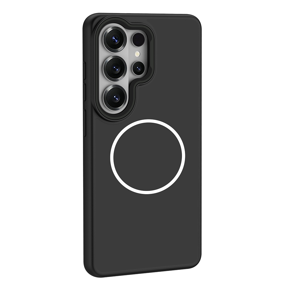 Galaxy Uyumlu S26 Ultra Kılıf M-Safe Şarj Özellikli Metal Kamera Çerçeveli Zore Sanremo Silikon Kapak