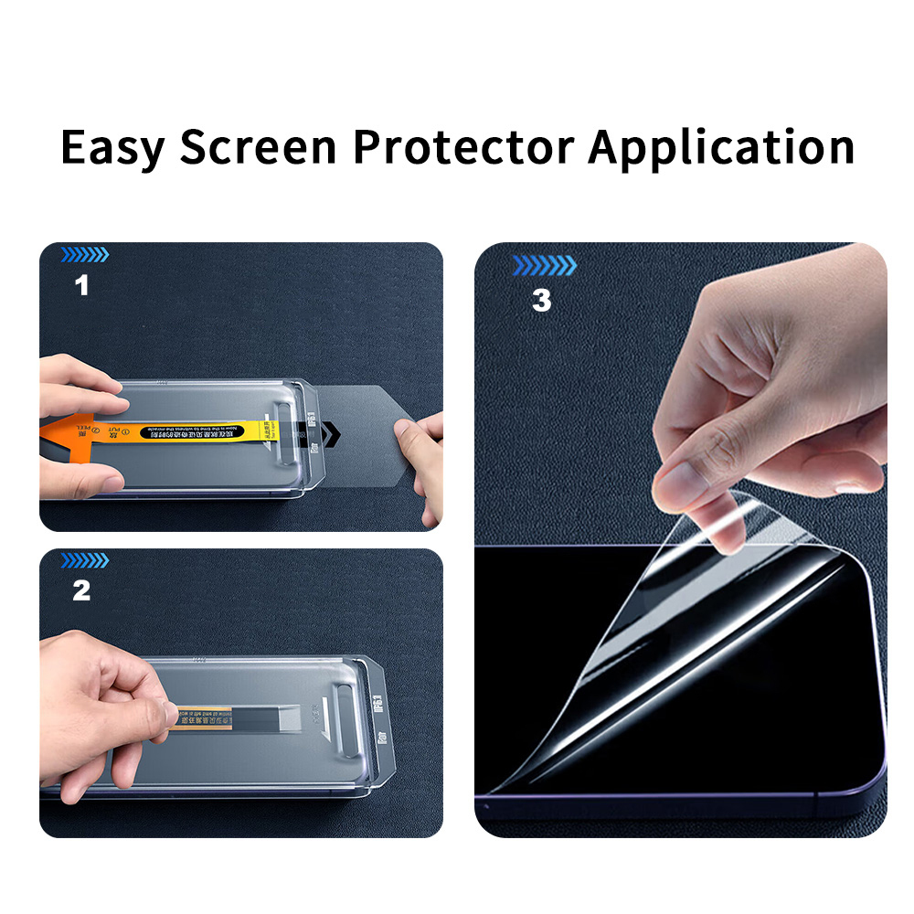 iPhone Uyumlu 14 Pro Max Zore 2.5D Oliv Hayalet Temperli Cam Ekran Koruyucu + Kolay Uygulama Aparatı