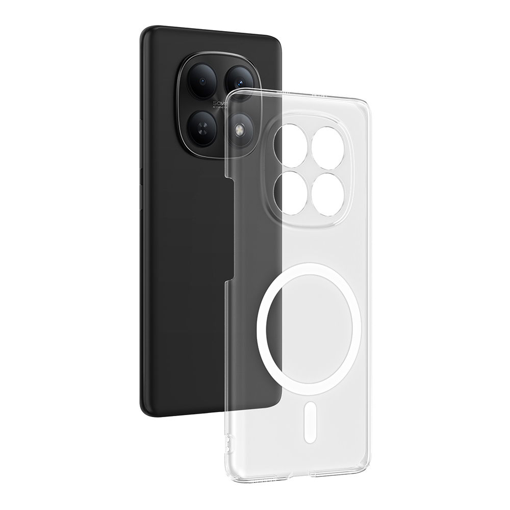 Xiaomi Uyumlu Redmi Note 15 4G Kamera Korumalı M-Safe Şarj Özellikli Şeffaf Zore London Sert PC Kapak