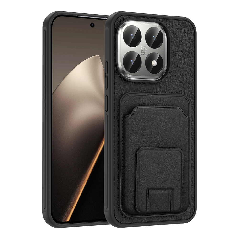 Xiaomi Uyumlu 15T Kılıf Kartlıklı TPU Zore Bikart Kapak-Siyah