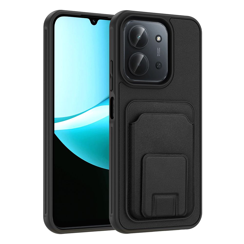 Xiaomi Uyumlu Redmi 15C Kılıf Kartlıklı TPU Zore Bikart Kapak-Siyah
