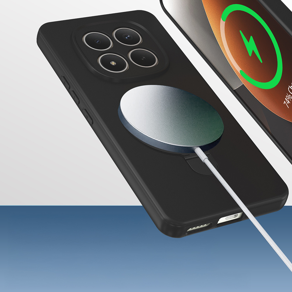 Xiaomi Uyumlu Redmi Note 15 Pro 4G Kılıf M-safe Şarj Özellikli Standlı Zore Samara Kapak
