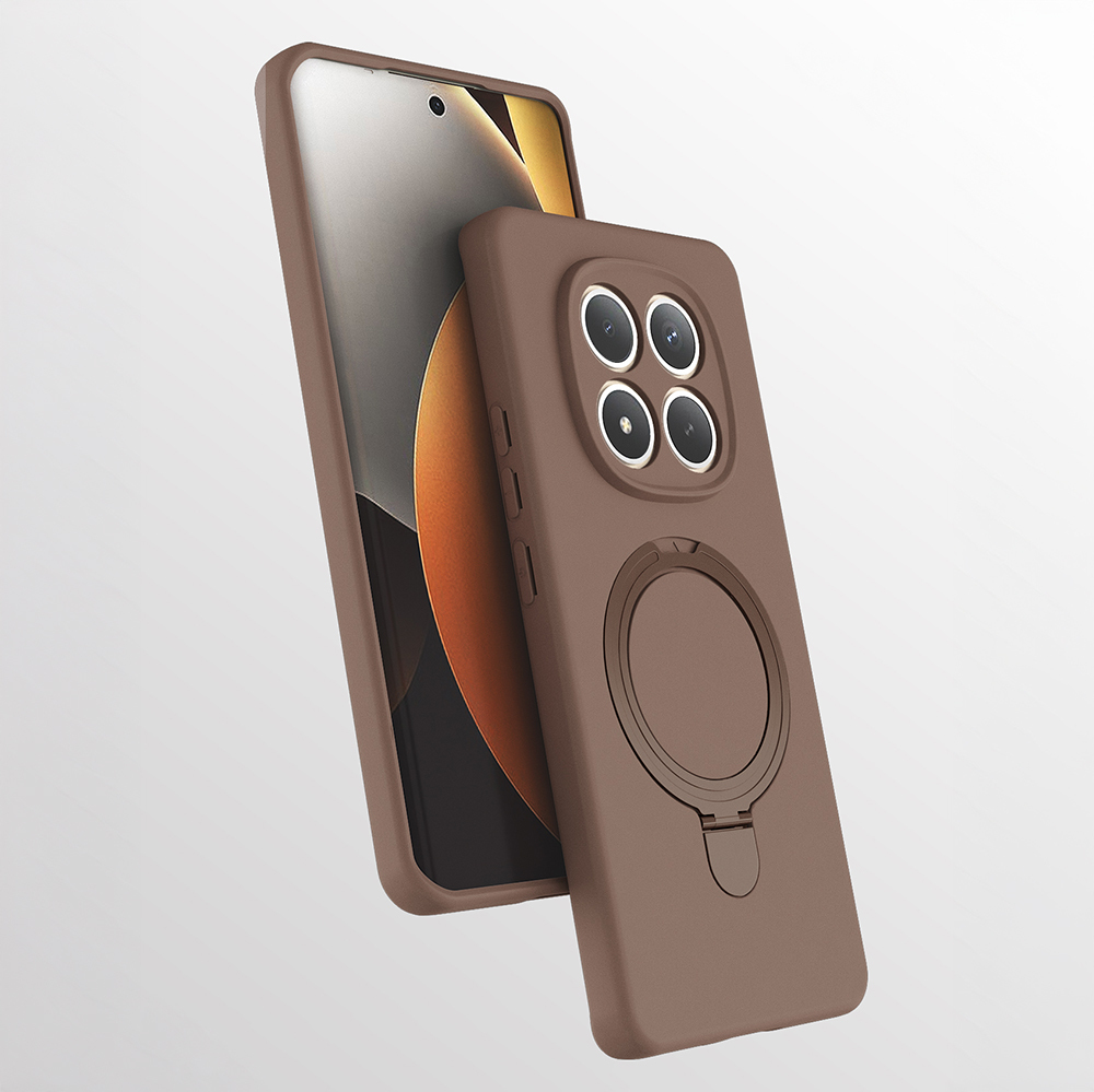 Xiaomi Uyumlu Redmi Note 15 Pro 4G Kılıf M-safe Şarj Özellikli Standlı Zore Samara Kapak-Desert gold