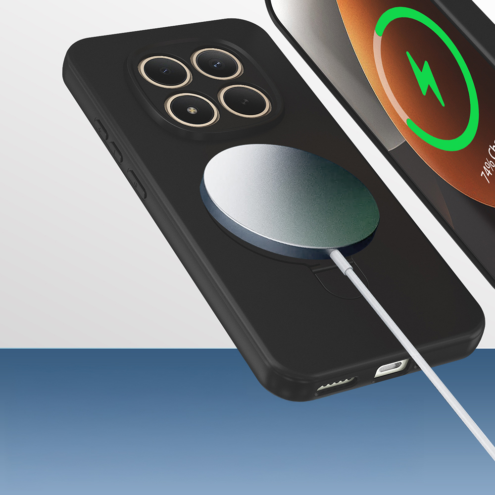 Xiaomi Uyumlu Redmi Note 15 Pro Kılıf M-safe Şarj Özellikli Standlı Zore Samara Kapak