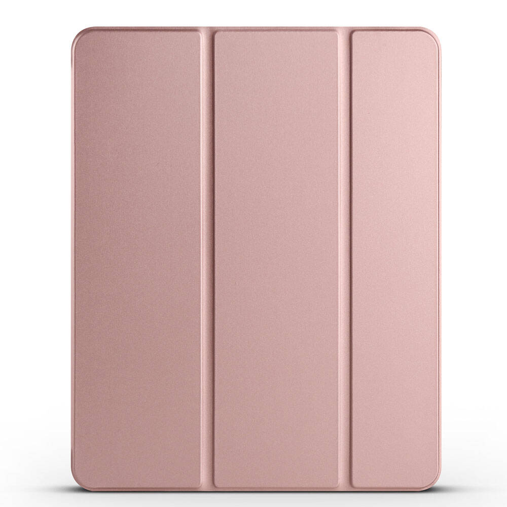 iPad Uyumlu Pro 13 2024 Zore Smart Cover Kalem Bölmeli Standlı 1-1 Kılıf-Rose gold