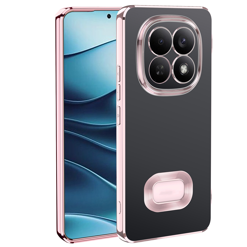 Xiaomi Uyumlu Redmi Note 15 Pro Kılıf Kamera Korumalı Logo Gösteren Zore Omega Kapak-Rose gold