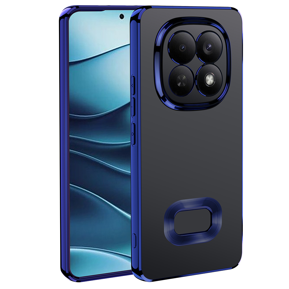 Xiaomi Uyumlu Redmi Note 15 Pro Plus Kılıf Kamera Korumalı Logo Gösteren Zore Omega Kapak-Lacivert