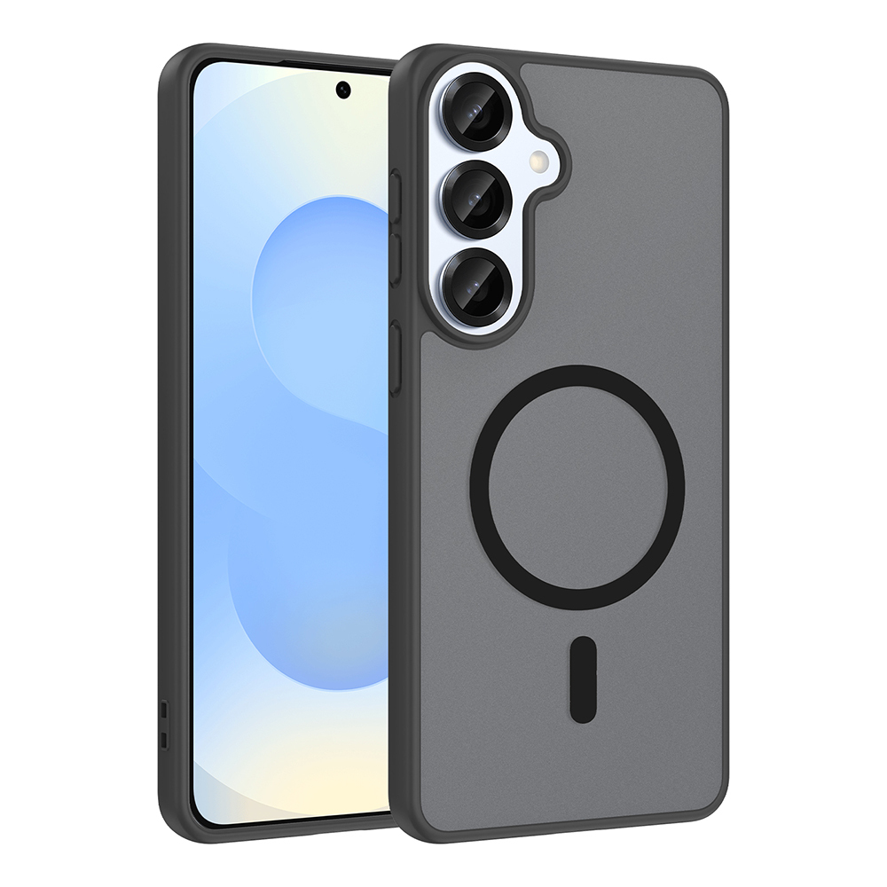 Galaxy Uyumlu S26 Kılıf M-safe Şarj Özellikli Zore Babet Kapak-Siyah