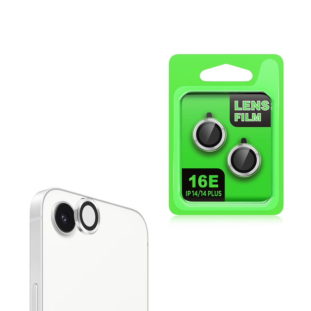 iPhone Uyumlu 17E Zore CL-07 Kamera Lens Koruyucu-Gümüş