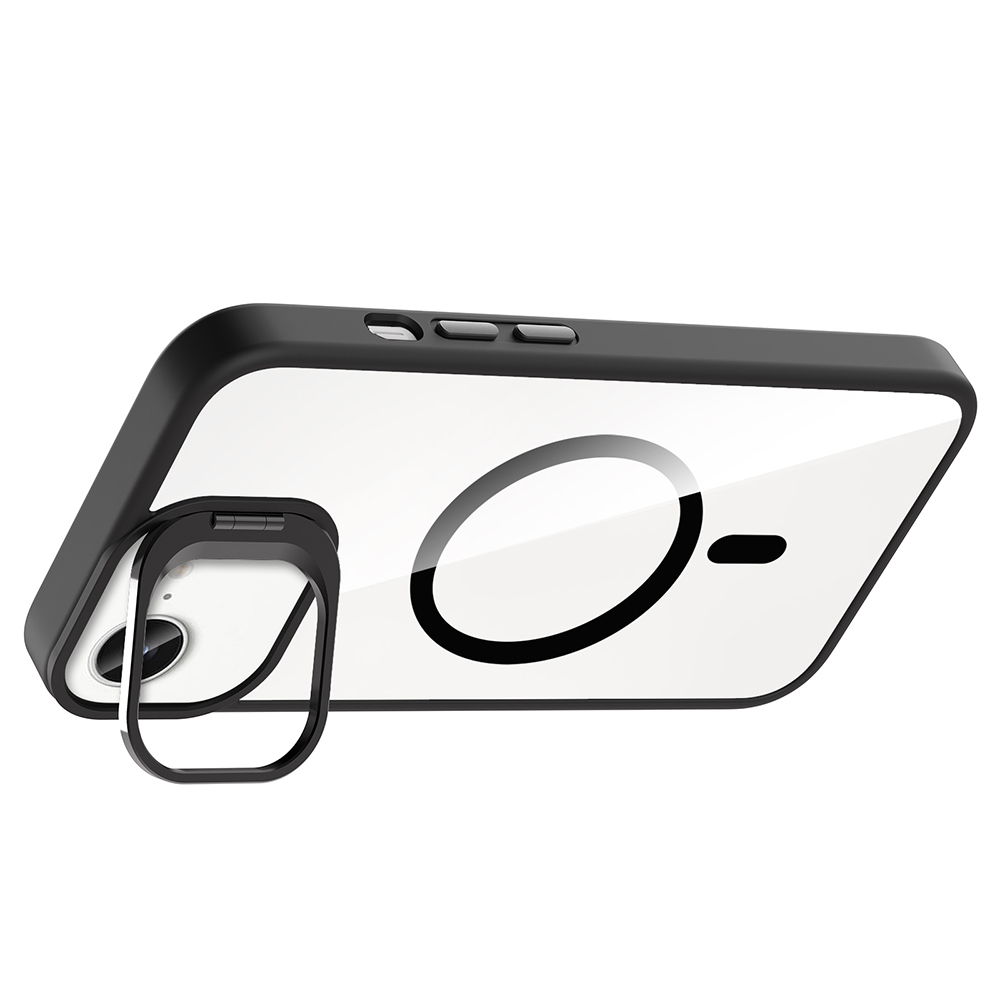 iPhone Uyumlu 17E Kılıf Standlı ve Kamera Lens Hediyeli M-Safe Şarj Özellikli Zore Etro Kapak