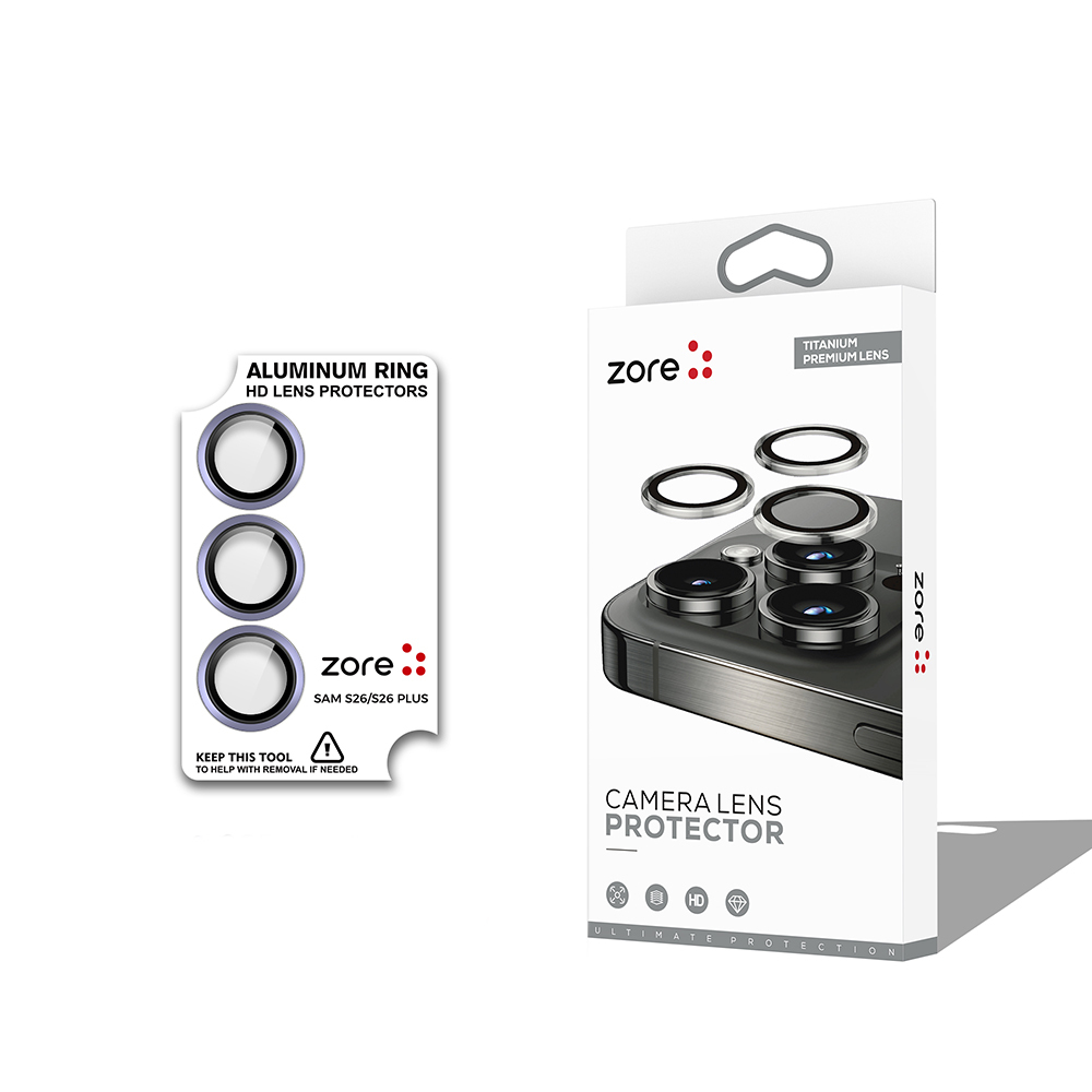 Galaxy Uyumlu S26 Plus Zore CL-12 Premium Safir Parmak İzi Bırakmayan Anti-Reflective Kamera Lens Koruyucu