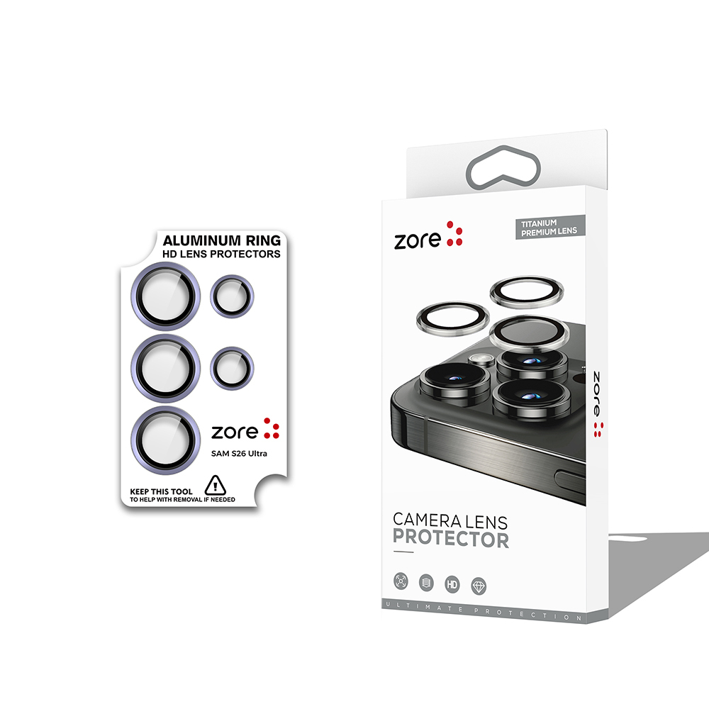 Galaxy Uyumlu S26 Ultra Zore CL-12 Premium Safir Parmak İzi Bırakmayan Anti-Reflective Kamera Lens Koruyucu