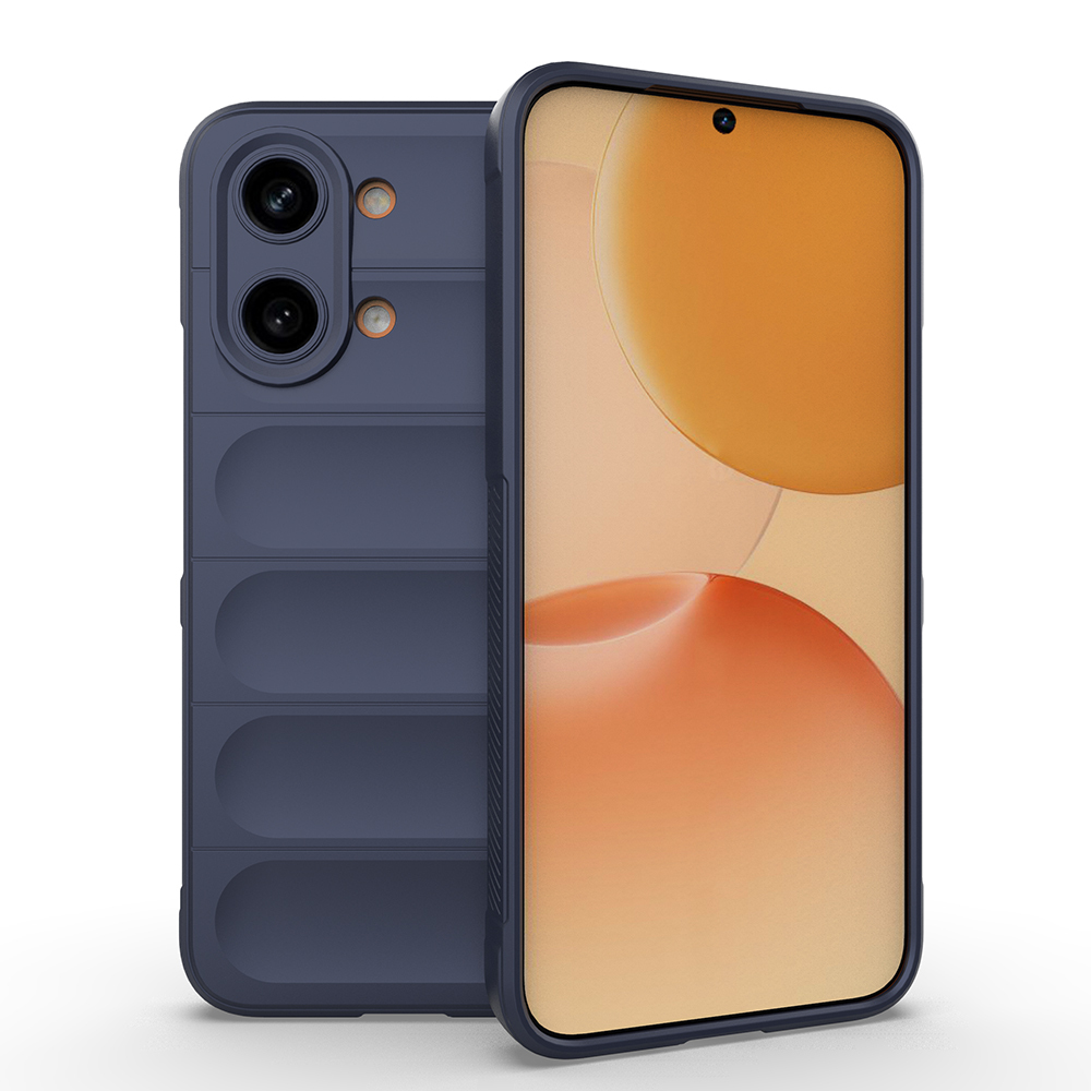 Xiaomi Uyumlu Poco X8 Pro Max Kılıf Esnek TPU Oyuklu Arka Yüzey Tasarımlı Zore Etnik Silikon Kapak-Lacivert