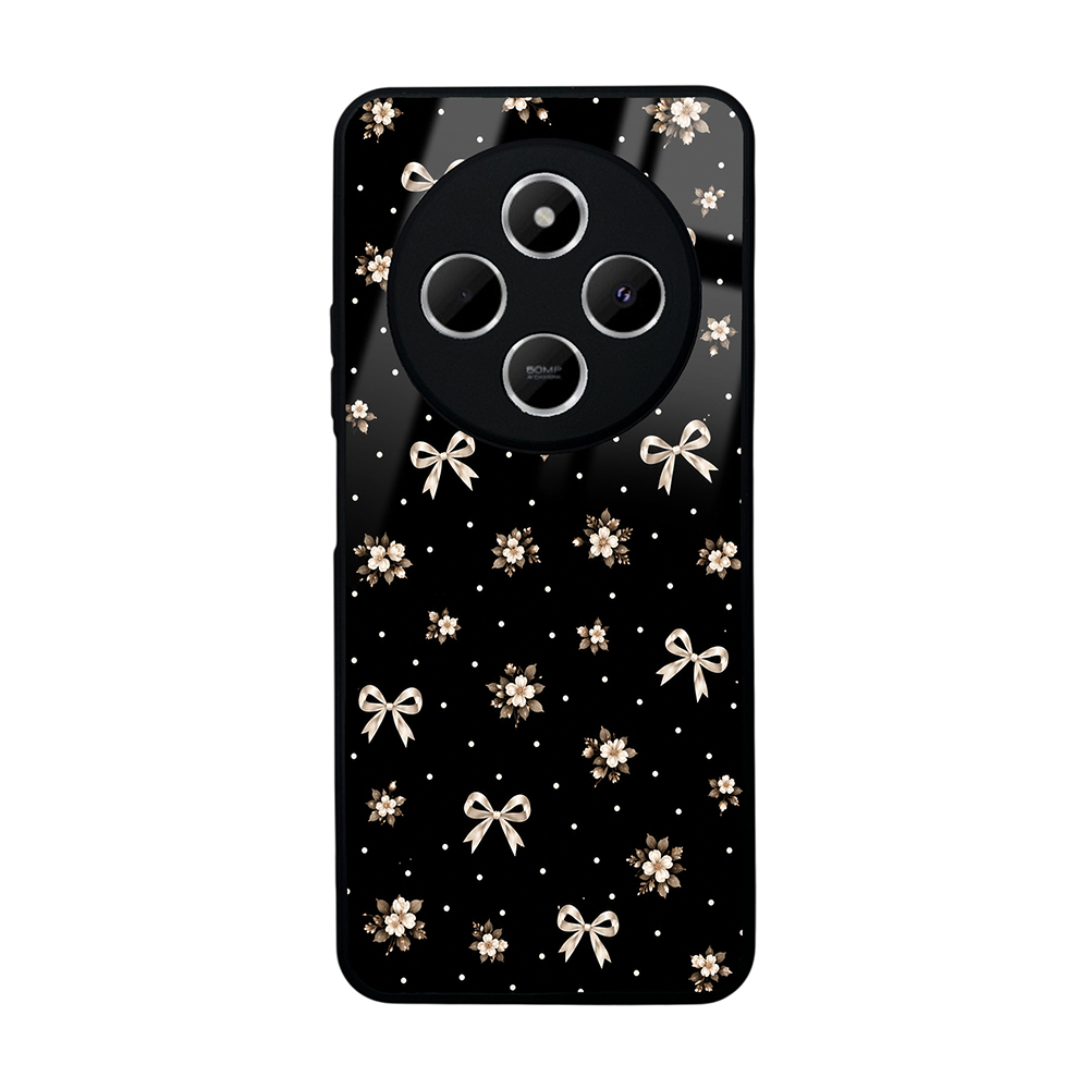 Xiaomi Uyumlu Redmi 14C 4G Kılıf Kamera Korumalı Desenli Zore Lusi Kapak-Gold fiyonk