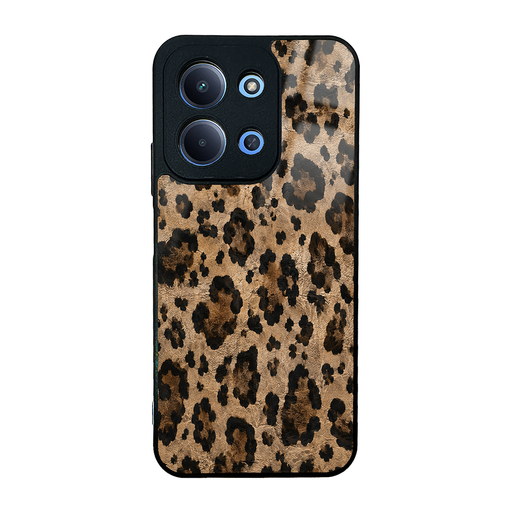 Xiaomi Uyumlu Redmi 15C Kılıf Kamera Korumalı Desenli Zore Lusi Kapak-Kahve leopar