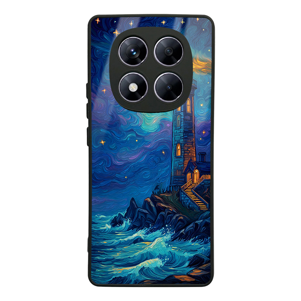 Xiaomi Uyumlu Redmi Note 14 Pro 4G Kılıf Kamera Korumalı Desenli Zore Lusi Kapak-Deniz feneri