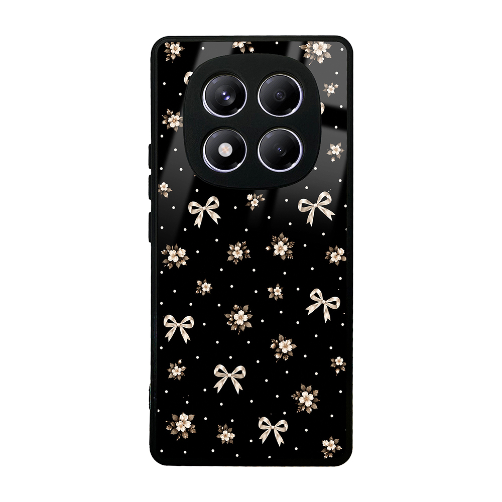 Xiaomi Uyumlu Redmi Note 14 Pro 4G Kılıf Kamera Korumalı Desenli Zore Lusi Kapak-Gold fiyonk