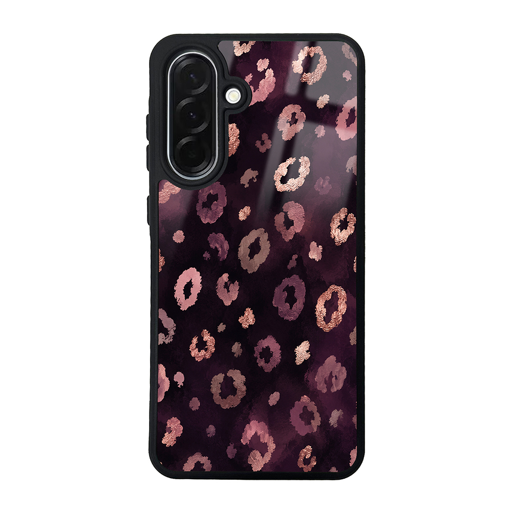 Galaxy Uyumlu A36 Kılıf Kamera Korumalı Desenli Zore Lusi Kapak-Pembe leopar