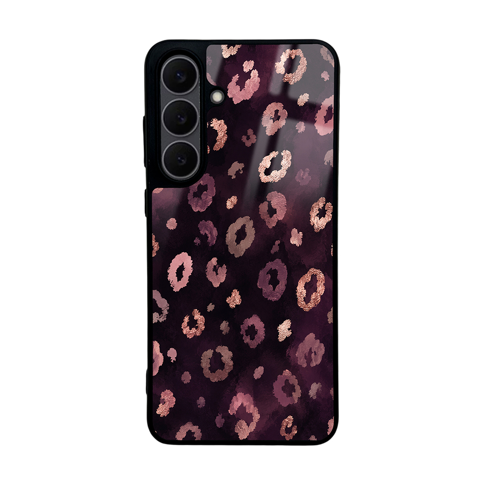 Galaxy Uyumlu S25 FE Kılıf Kamera Korumalı Desenli Zore Lusi Kapak-Pembe leopar