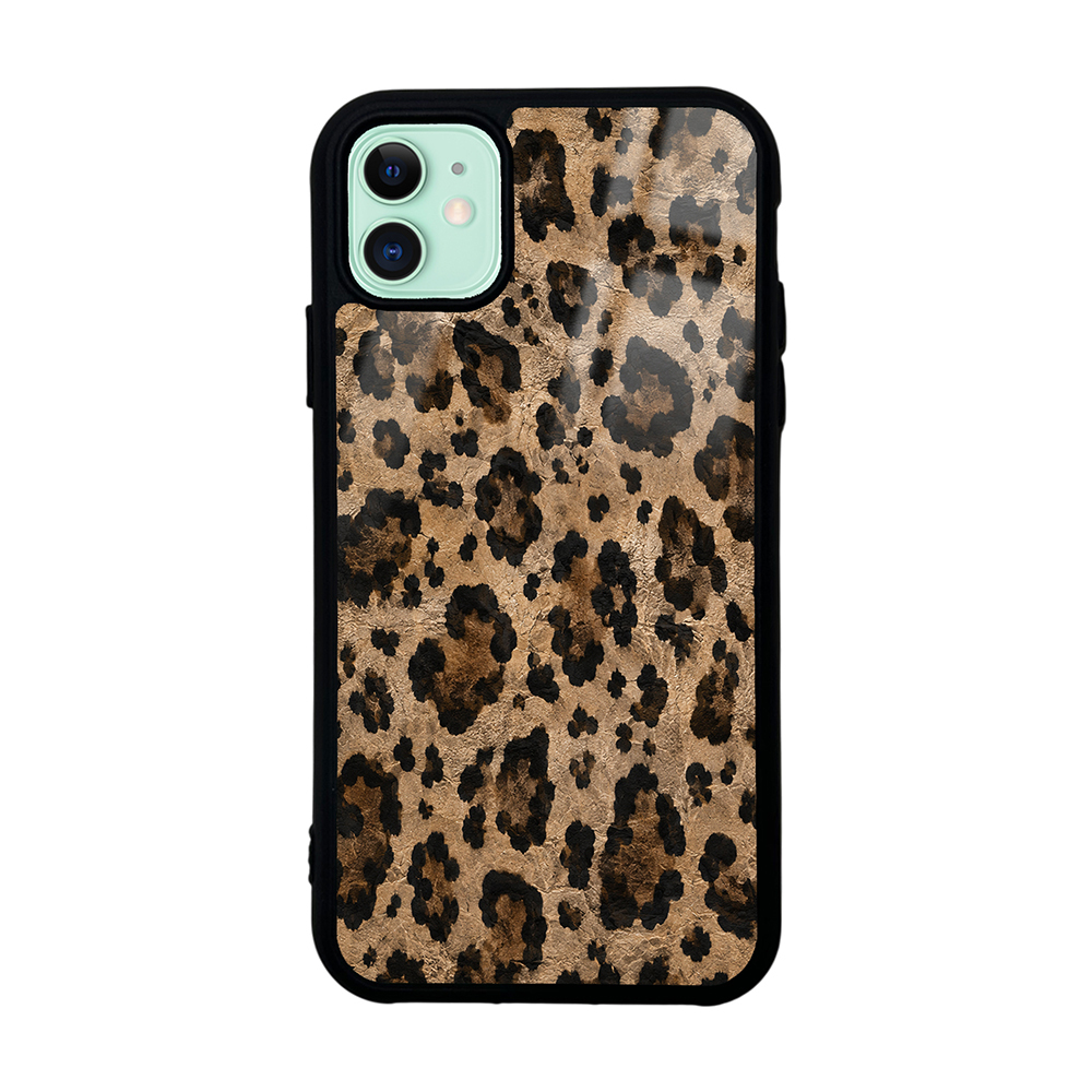 iPhone Uyumlu 11 Kılıf Kamera Korumalı Desenli Zore Lusi Kapak-Kahve leopar