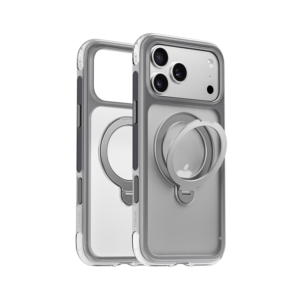 iPhone Uyumlu 17 Pro Max Kılıf Wiwu AS-203 AeroShield Ultra Serisi M-safe Şarj Özellikli Airbag Tasarımlı Standlı Kapak