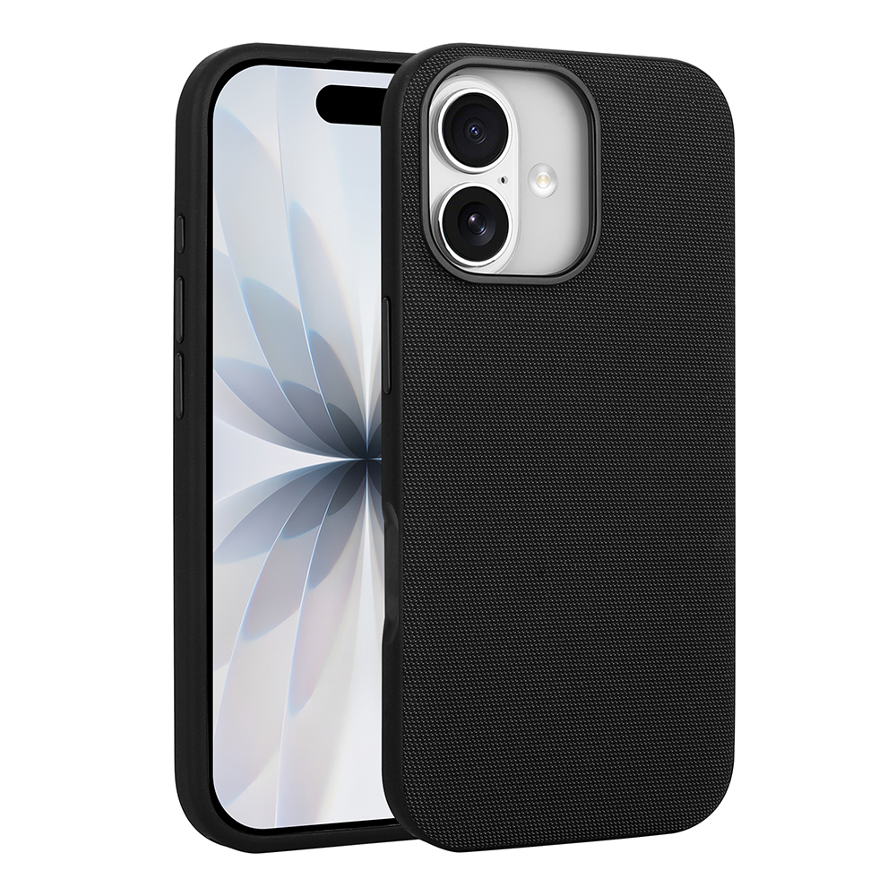 iPhone Uyumlu 16 Kılıf M-Safe Şarj Özellikli Kumaş Tasarımlı Zore Miami Sert PC Kapak