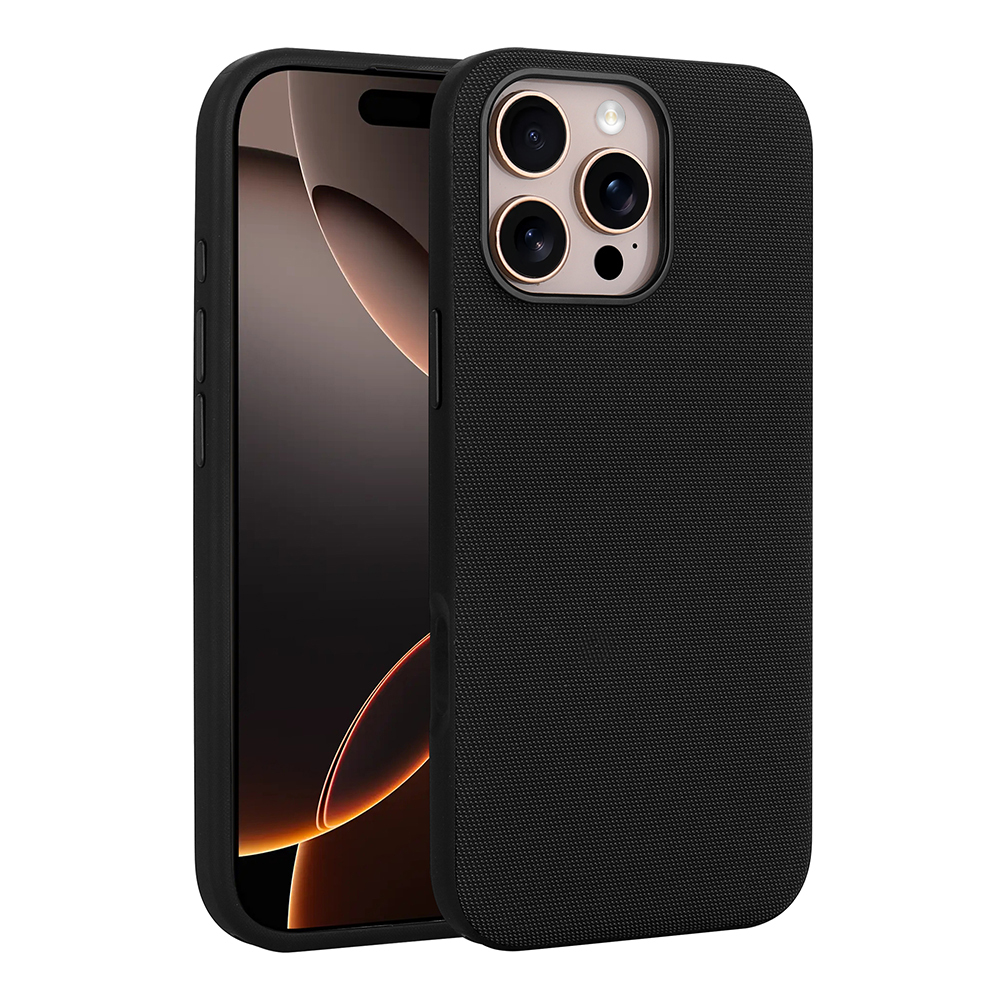 iPhone Uyumlu 16 Pro Max Kılıf M-Safe Şarj Özellikli Kumaş Tasarımlı Zore Miami Sert PC Kapak