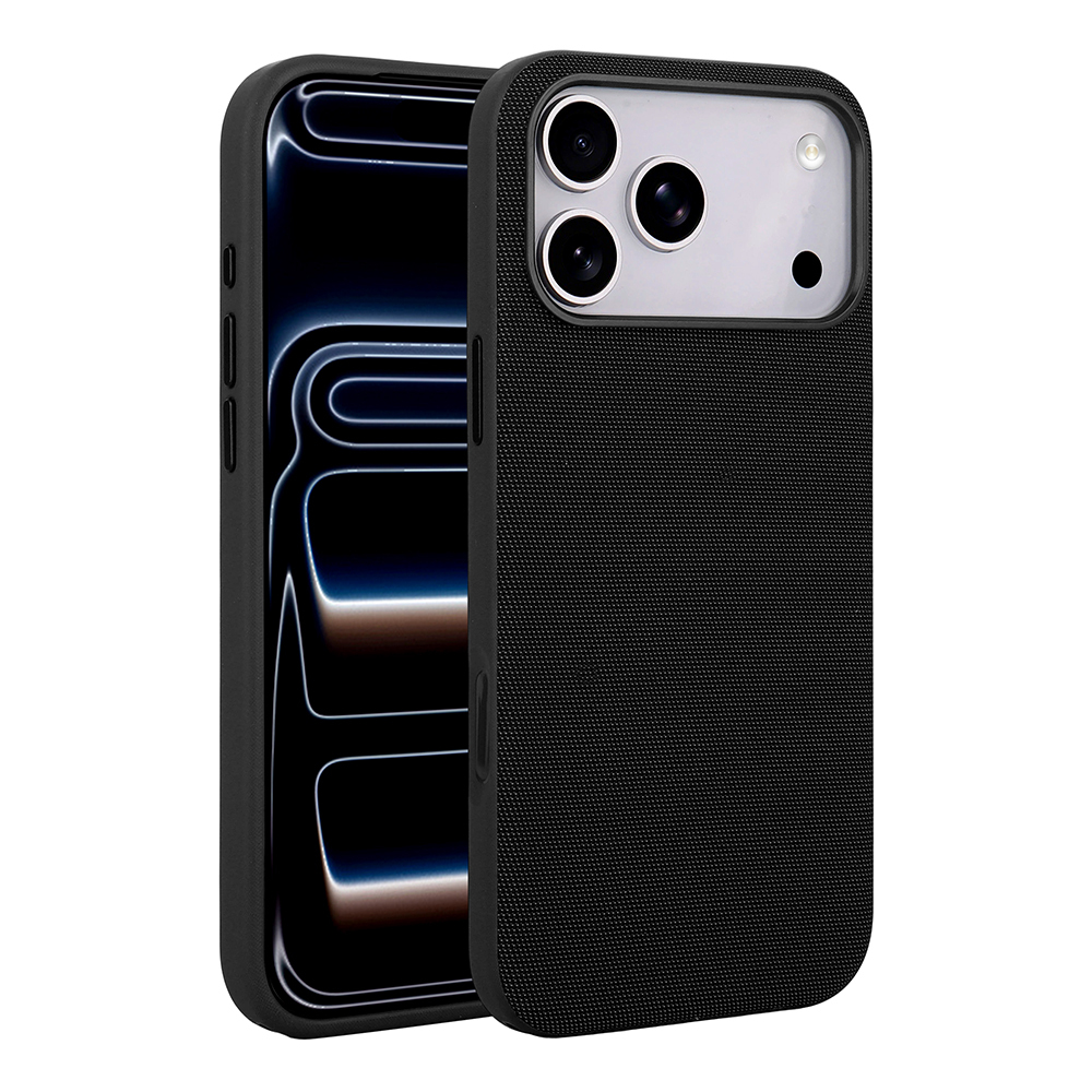 iPhone Uyumlu 17 Pro Kılıf M-Safe Şarj Özellikli Kumaş Tasarımlı Zore Miami Sert PC Kapak