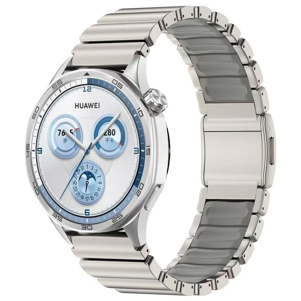 Xiaomi Uyumlu Redmi Watch 5 Active Zore KRD-151 22mm Metal Silikon Kordon-Gümüş-gri