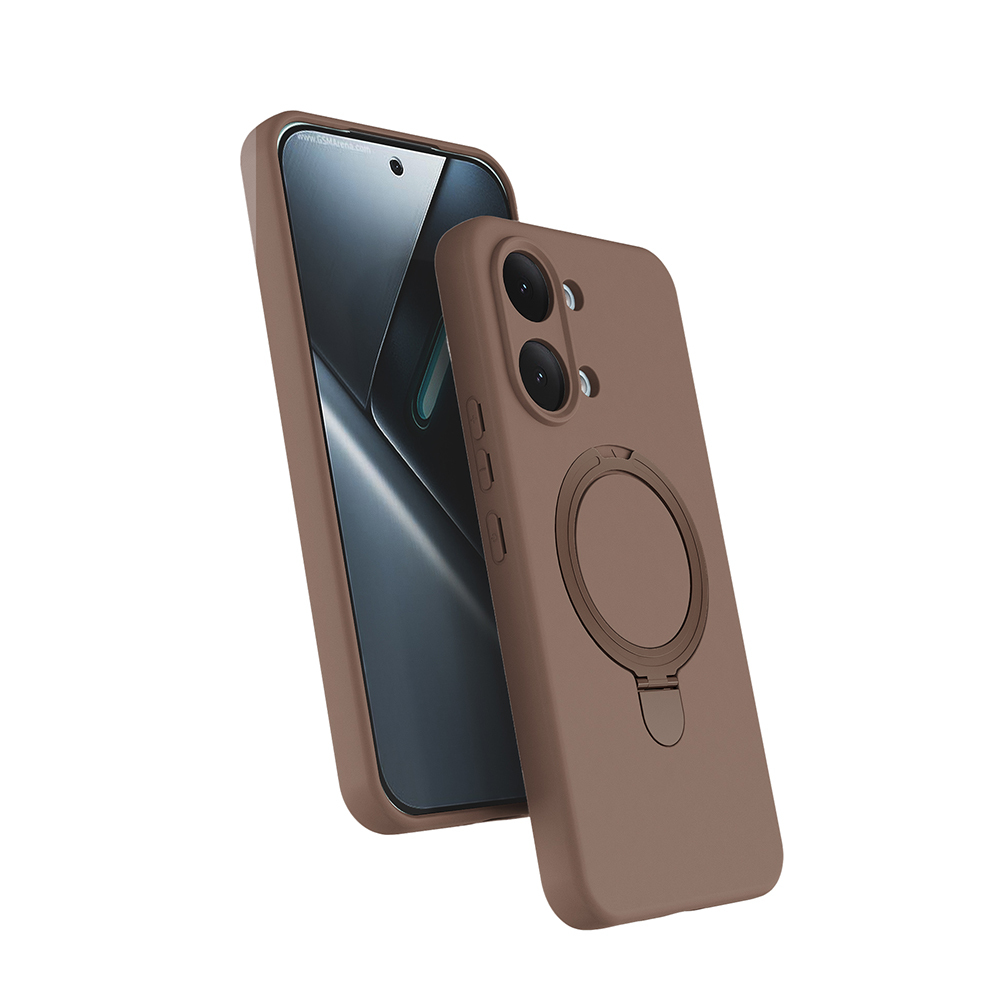 Xiaomi Uyumlu Poco X8 Pro Max Kılıf M-safe Şarj Özellikli Standlı Zore Samara Kapak-Desert gold