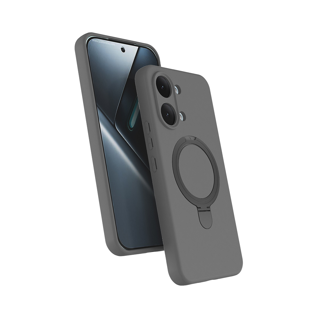 Xiaomi Uyumlu Poco X8 Pro Max Kılıf M-safe Şarj Özellikli Standlı Zore Samara Kapak-Titanyum-gri